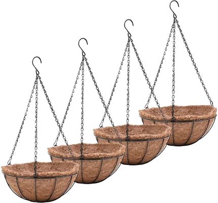 Coconut Coir Hanging Planter Basket Met Hanger Natuurlijke milieuvriendelijke plantenpot voor binnentuin