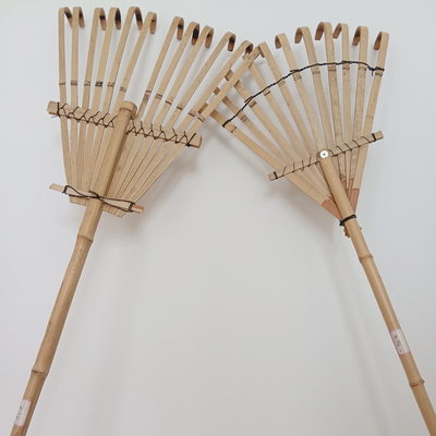 Boerderij gereedschap Bamboe Frame Leaf Collector Beton Tuin Leaf Rake