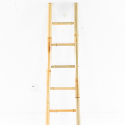 Custom Size Bamboe Loft Ladder Antieke Decoratieve Bruine Bamboe Klimt Ladder