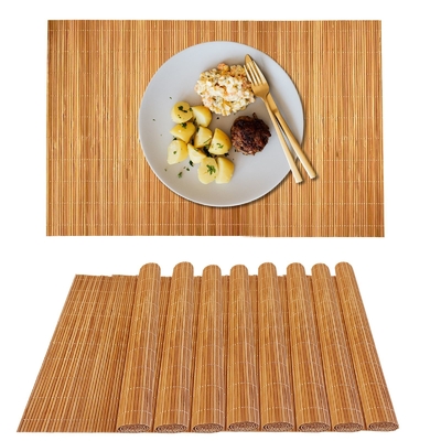 Tafelbanden Keuken Eetkamer Stijlvol Bamboe Placemat Natuur Bamboe tafelgerei Mat