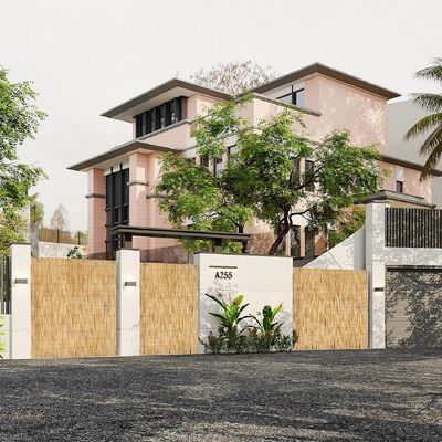 Natuurlijke rieten omheining, rieten scherm gordijn milieuvriendelijk voor tuin, balkon, buiten, achtertuin patio decoratie hek rollen 1 * 3m