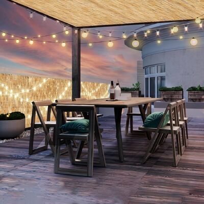Natuurlijke rieten omheining, rieten scherm gordijn milieuvriendelijk voor tuin, balkon, buiten, achtertuin patio decoratie hek rollen 1 * 3m