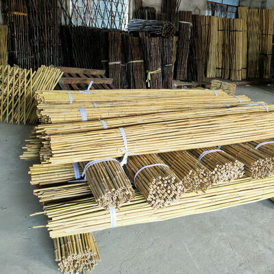 Eco Friendly Decorative Raw Bamboo Poles Dia.0.8cm x 100cm Lengte