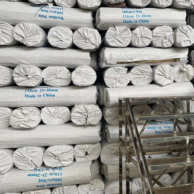 Eco Friendly Decorative Raw Bamboo Poles Dia.0.8cm x 100cm Lengte