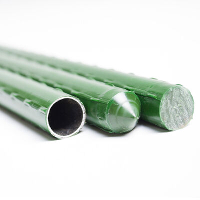 Metalen palen met plastic coating Groene tuinpalen voor plantenondersteuning Klimplanten Landschapsafscheiding