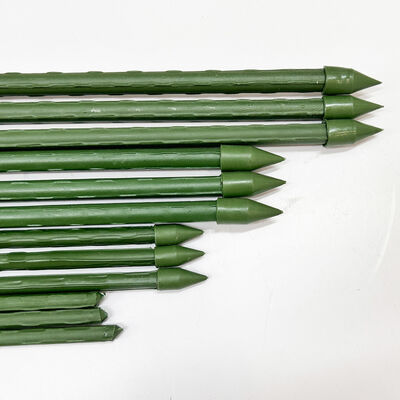 Metalen palen met plastic coating Groene tuinpalen voor plantenondersteuning Klimplanten Landschapsafscheiding